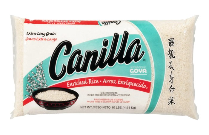 Canilla rice nutrition facts