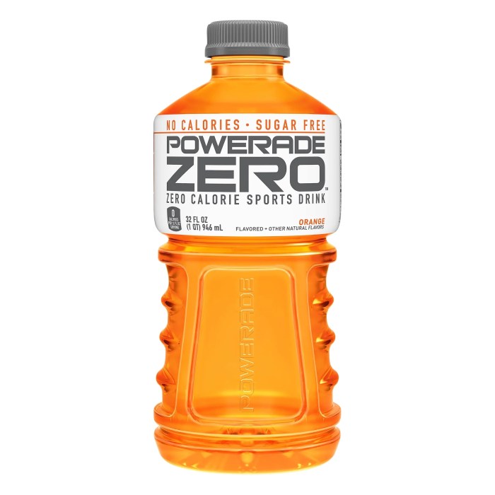 Zero powerade nutrition facts