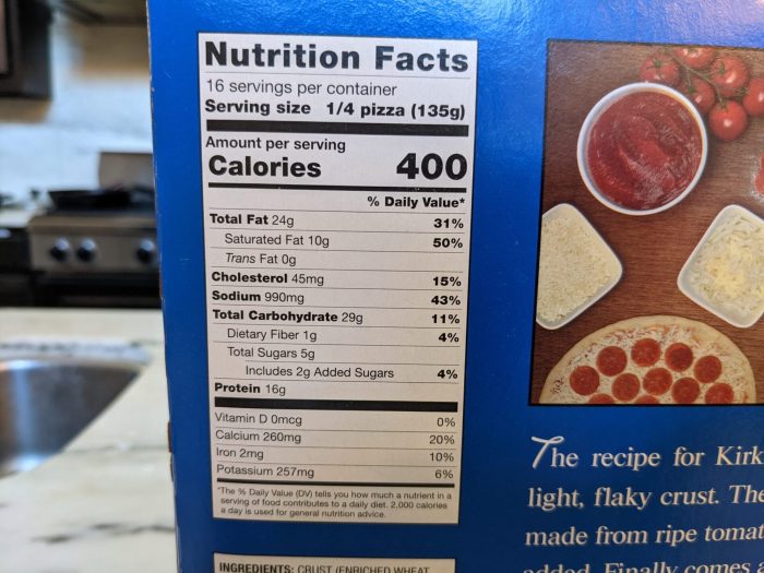 1 pizza slice nutrition facts